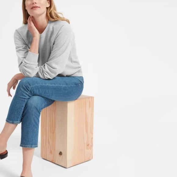 Everlane The Slim Classic French Terry Crew Grey Size XXS NWT - Picture 3 of 6